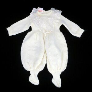 Baby Dove Vintage One Piece Knit Sweater Romper Girl's 0-9 Months 100% Acrylic